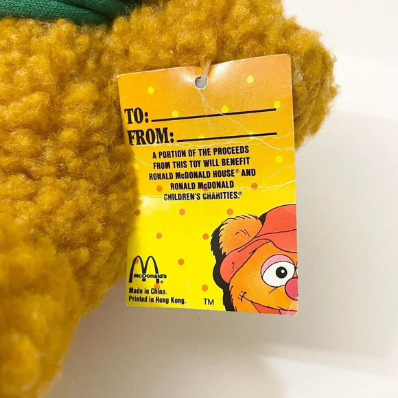 Vtg 1988 Christmas Muppet Baby Fozzie Bear Plush Xmas Holiday 7 Inch  Tall Toy - Picture 4 of 16